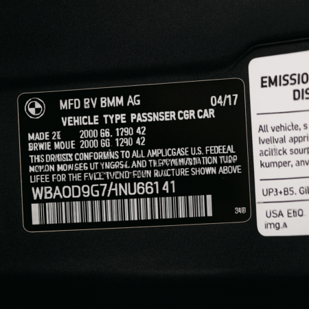 Восстановление VIN-стикеров для BMW: особенности и стандарты