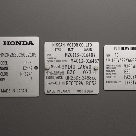 Замена заводских шильдов на японских авто: Honda, Nissan, Subaru